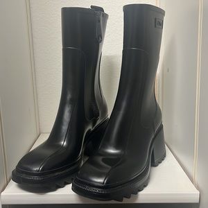 Chloe Betty Rubber Boots - Black - 39
